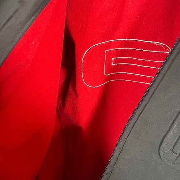 Air Jordan Full Zip Jacket Hood Mens Large Black Red 23 Heavy Pockets Fleece - Picture 9 of 12